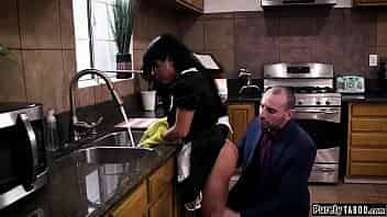 Latina immigrant maid exposed as i. and her new boss knows exactly how to get the most out of it.During the dishes he licks her and puts her on her knees to suck his fat cock before fucking her video