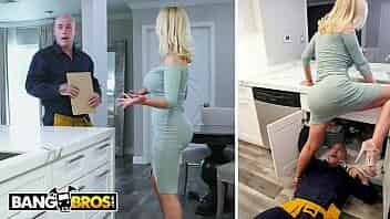 BANGBROS - Busty MILF Nikki Benz Drops Her Big Ass On Maintenance Man's Pipe video