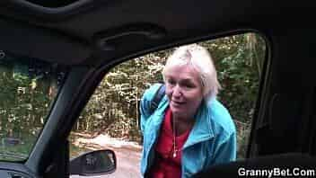 Granny is picked up from the road and fucked video