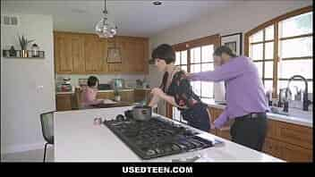 UsedTeen - Freeuse Teen Step Daughter And MILF Step Mom Used By Step Dad After Work video